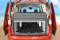 Preview: VanEssa Schlafsystem im VW Caddy 5 Maxi Ford Grand Tourneo Connect 3 Heckansicht Packzustand